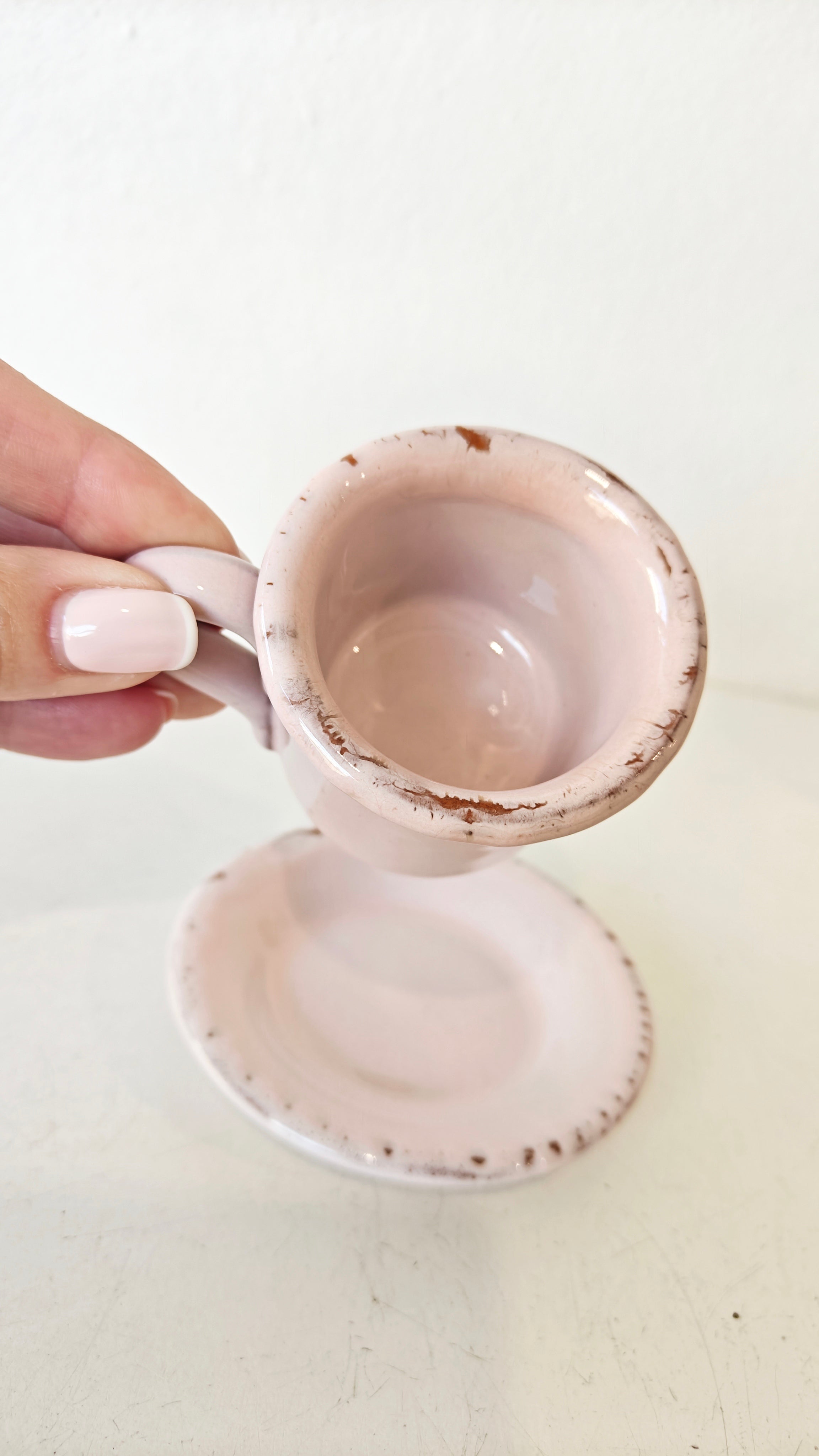 Casa Gent Lyserød Espresso Kop med Underkop
